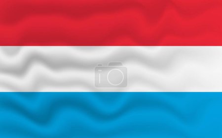 Illustration for Wavy flag of Luxembourg. 3d illustration. - Royalty Free Image