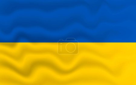 Ilustración de Wavy flag of Ukraine. 3d illustration. - Imagen libre de derechos