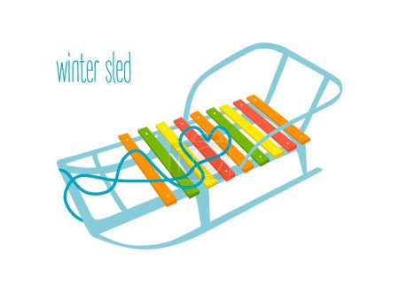 Illustration for Wooden sled isolated icon vector illustration design - Royalty Free Image