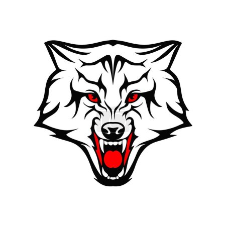 Illustration for Wolf head vector illustration - Royalty Free Image