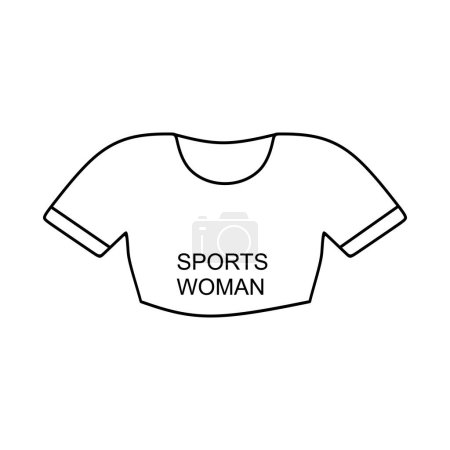Illustration for Women's sportswear linear icon. Women's sports concept stroke symbol design. Thin graphic elements vector illustration, contour drawing on a white background. - Royalty Free Image