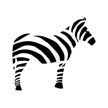 Illustration for Zebra print icon, vector illustration - Royalty Free Image