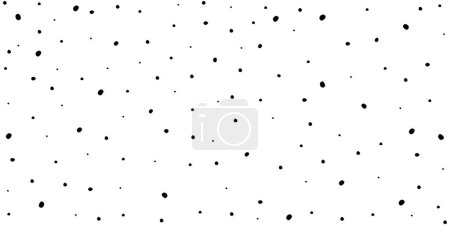 Schwarze Punkte auf weißem Hintergrund, Vektorillustration