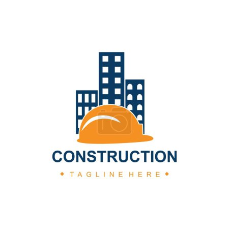 Illustration for Construction company logo design, minimal style - Royalty Free Image