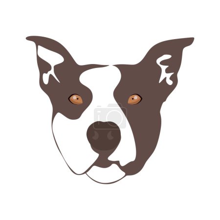 Ilustración de Cabeza de perro estilo minimalista icono de diseño. dibujos animados de perros vector ilustración aislado sobre fondo blanco - Imagen libre de derechos