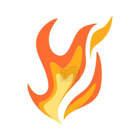 Ilustración de Símbolo de fuego en estilo plano. Ilustración de llama aislada sobre fondo blanco. Ilustración vectorial Blaze - Imagen libre de derechos