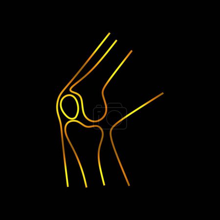 Photo for Golden knee joints icon. - Royalty Free Image