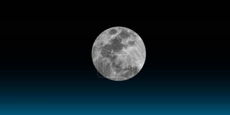 Ilustración de Luna llena sobre fondo negro - Imagen libre de derechos