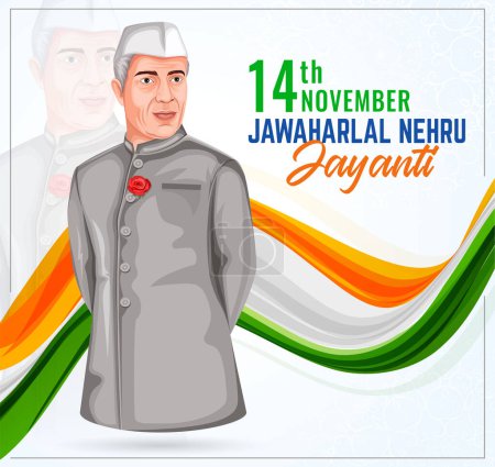 Téléchargez les illustrations : Jawaharlal Nehru Jayanti Le 14 novembre, l'Inde rend hommage au premier Premier ministre Pandit Jawaharlal Nehru en célébrant son anniversaire de naissance lors de la Journée de l'enfance. - en licence libre de droit