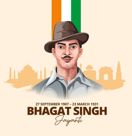 Birthday on 28 September of a national Hero and Freedom Fighter. Creative Poster design.