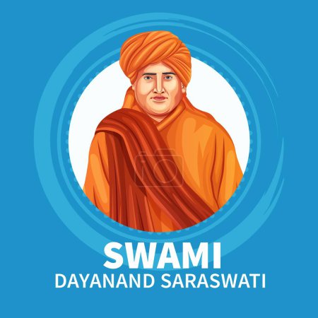 Maharishi Dayananda Saraswati Jayanti Plakatentwurf-Vorlage