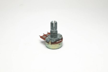 A variable resistor or potentiometer with code B10K on a white background.