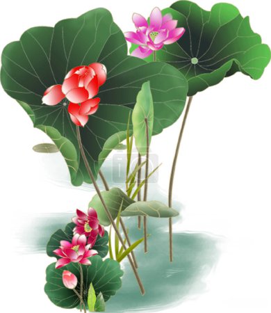 Illustration for Materials for Chinese Traditional Culture Creation - Royalty Free Image