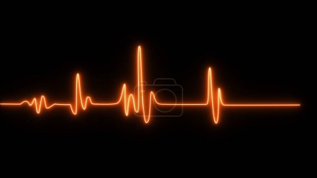 Téléchargez les photos : Électrocardiogramme ECG. Ligne de battement de coeur fin de vie. Art design santé pouls cardiaque médical. Concept abstrait élément graphique - en image libre de droit
