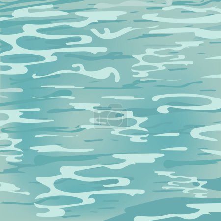 Vector flat summer background with water surface.