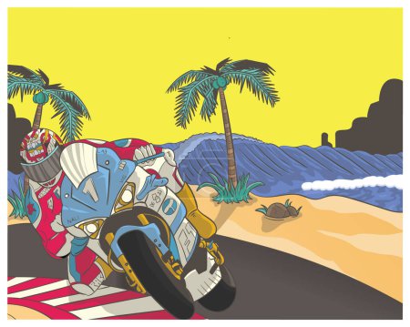 Téléchargez les illustrations : Illustration de course Sircuit moto gp - en licence libre de droit