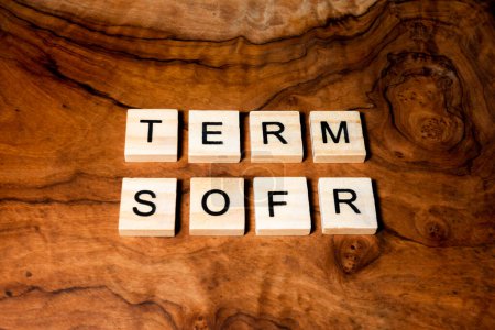 Photo for Term SOFR for the IBOR transition for LIBOR to risk-free rates such as the term version of "secured overnight financing rate" in the banking and credit industry - Royalty Free Image