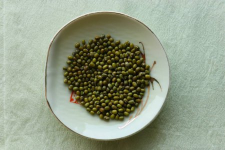 Photo for Mung bean in porcelain plate - Royalty Free Image