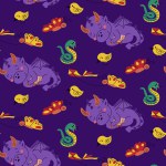 Cute sleeping hand drawn dragon seamless pattern. Kids fun concept. Vector kids illustration in kawaii cartoon style. Trendy print design for textile, wallpaper, wrapping, background