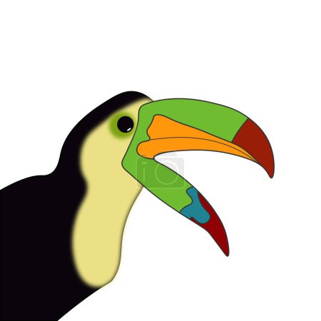 Téléchargez les illustrations : Illustration image toucan bird cartoon - en licence libre de droit