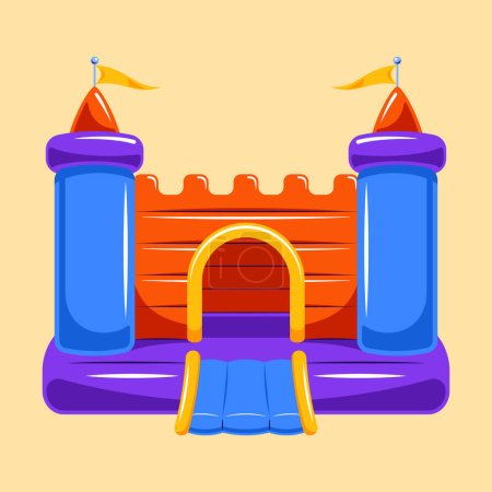 Illustration for Hand drawn bounce house Vector illustration - Royalty Free Image