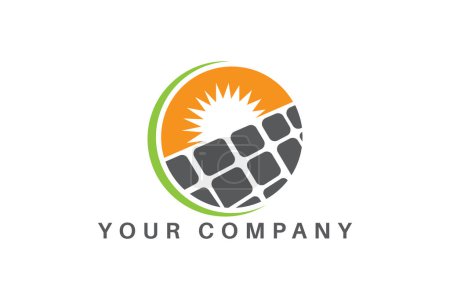 Illustration for Solar company logo design icon. - Royalty Free Image