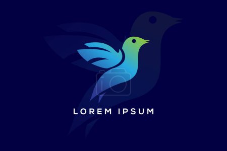 Illustration for Creative modern Bird logo design icon. - Royalty Free Image