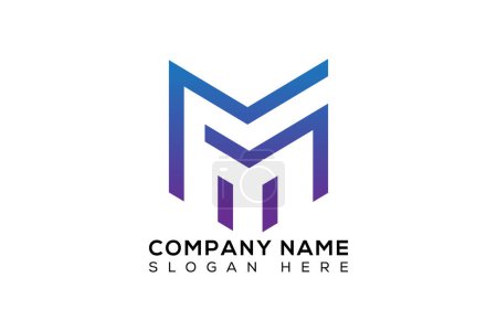 Illustration for Letter M creative logo design icon. - Royalty Free Image