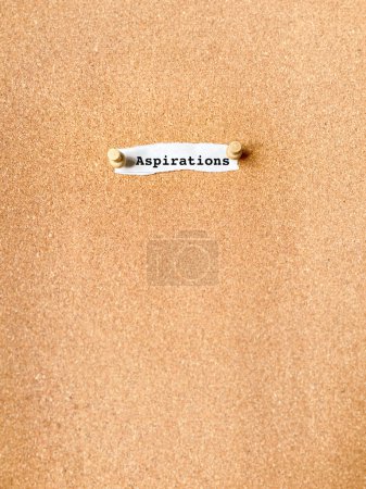 Photo for Aspiration on paper with copy space background. Stock photo. - Royalty Free Image