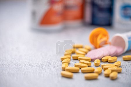 Photo for Variety of medicines and drugs.Medicine and healthcare concept - Royalty Free Image