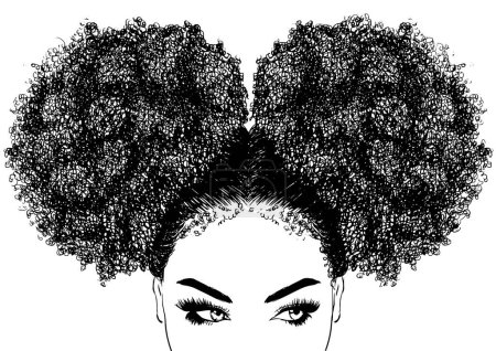 Femme noire aux cheveux bouclés
