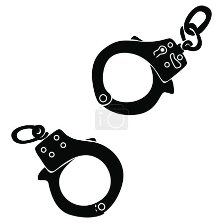 Illustration for Handcuffs icon on white background - Royalty Free Image