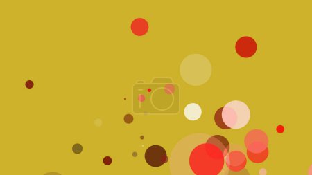 Photo for Circles spring up on a colorful background - Royalty Free Image