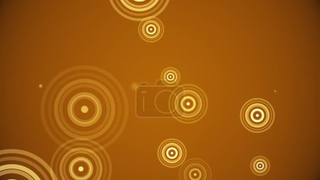 Photo for Circles spring up on a colorful background - Royalty Free Image