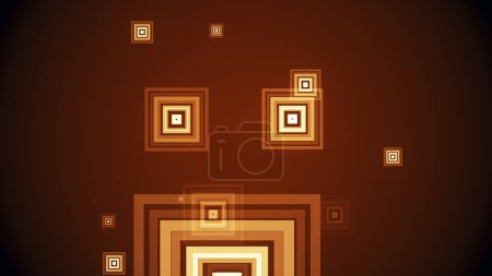 Photo for Squares spring up on a colorful background - Royalty Free Image