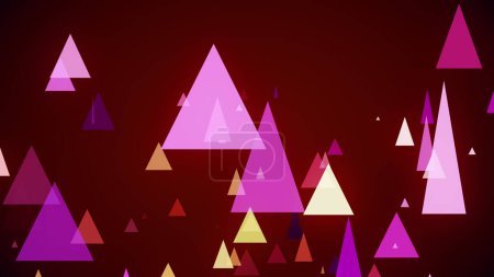 Foto de Triángulos brotan sobre un fondo colorido - Imagen libre de derechos