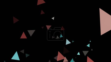 Photo for Triangle springs up on a black background - Royalty Free Image