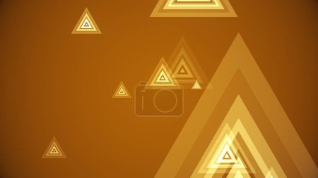 Photo for Triangles spring up on a colorful background - Royalty Free Image