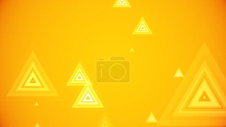 Photo for Triangles spring up on a colorful background - Royalty Free Image