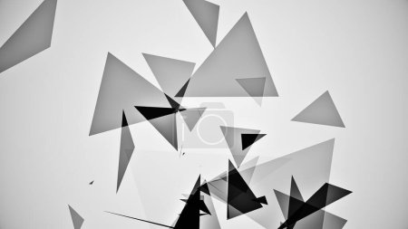 Foto de Una imagen de triángulos surgiendo sobre un fondo blanco - Imagen libre de derechos