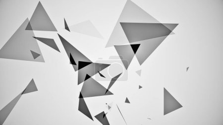 Foto de Una imagen de triángulos surgiendo sobre un fondo blanco - Imagen libre de derechos
