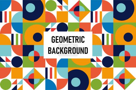 Illustration for Vector flat geometric background - Royalty Free Image