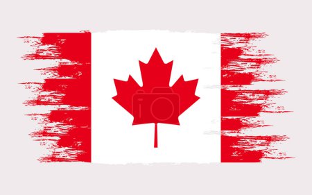 Bandera canadiense plantilla cepillo vector ilustración