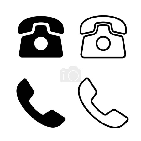 Illustration for Call icon vector. phone icon vector - Royalty Free Image