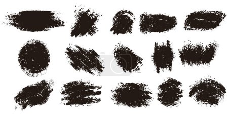 Illustration for Ink brush strokes, splash stains, Paint brush, brush stroke vector,Black paint splattered in dirty style - Royalty Free Image