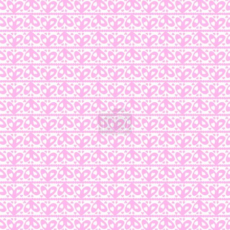 Téléchargez les photos : Modèle de coeur sans couture de différentes tailles et formes en rose et blanc sur un fond blanc. Pour la Saint Valentin - en image libre de droit