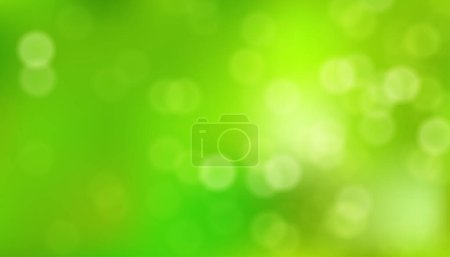 Téléchargez les photos : Fond bokeh vert abstrait avec des cercles lumineux doux. Illustration vectorielle lumineuse et vibrante pour les designs d'été et de nature. Effet doux et déconcentré pour fonds d'écran, fonds d'écran - en image libre de droit