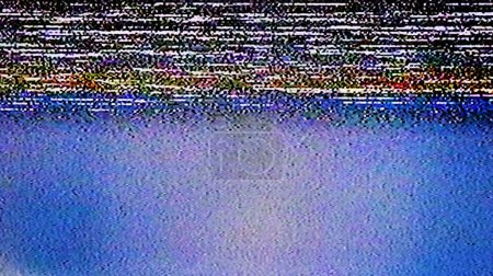 Photo for TV Static Noise Glitch Distortion Effect - Digital Video signal on modern LCD TV during live transmission - Royalty Free Image