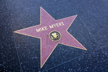 Photo for Hollywood, California - May 20, 2019: Star of MIKE MYERS on Hollywood Walk of Fame in Hollywood Boulevard, Los Angeles, California - Royalty Free Image