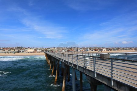 Téléchargez les photos : Vue de HERMOSA BEACH PIER, Hermosa Beach, Californie - en image libre de droit